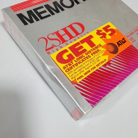 Memorex 2S/HD Double Sided High Density 5.25" Flexible Floppy Disks 10Pack - Picture 2 of 4